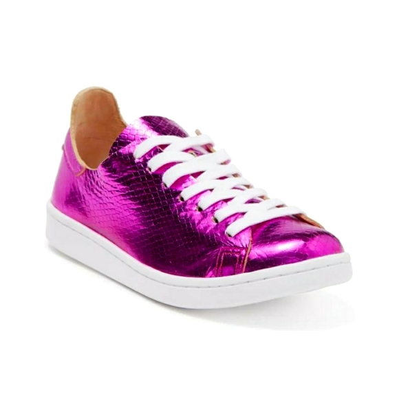 SCHUTZ Other - HOST PICK SCHUTZ Ofelia Metallic Pink Snakeskin Leather Sneakers NWT